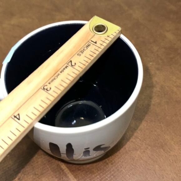 His Ceramic Coffee Mug With Bowtie Design - 10 Oz - Picture 4 of 4